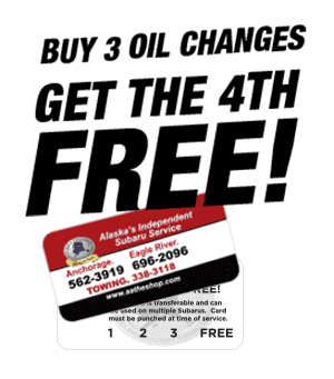 Buy 3 get 4th Free oil Changes Keytags